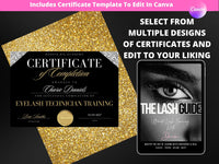 Eyelash Tech Course + Certificate + 3 bonuses & Sample Consent Forms PLR & MRR Rights