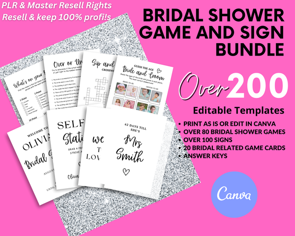 Bridal Shower & Wedding Bundle PLR & Master Resell Rights