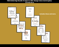 airbnb vacation rental sign bundle